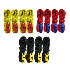 4pcs Reflective Wind Rope Aluminum Alloy Buckles for Camping & Outdoor