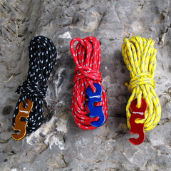 4pcs Reflective Wind Rope Aluminum Alloy Buckles for Camping & Outdoor