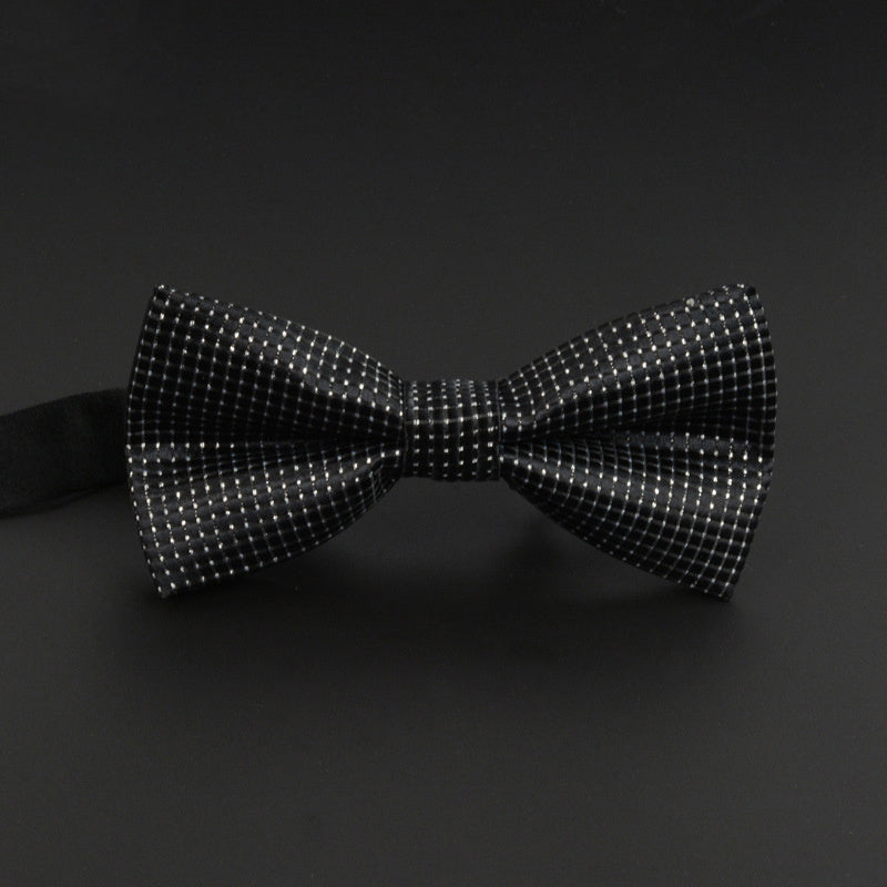 Men's British Striped Bow Tie - Casual Single Layer Bow Tie