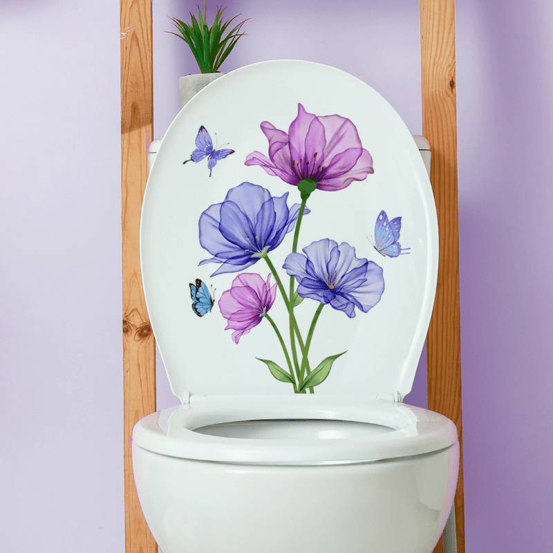Floral Butterfly Wall Sticker for Bathroom and Garden Decoration