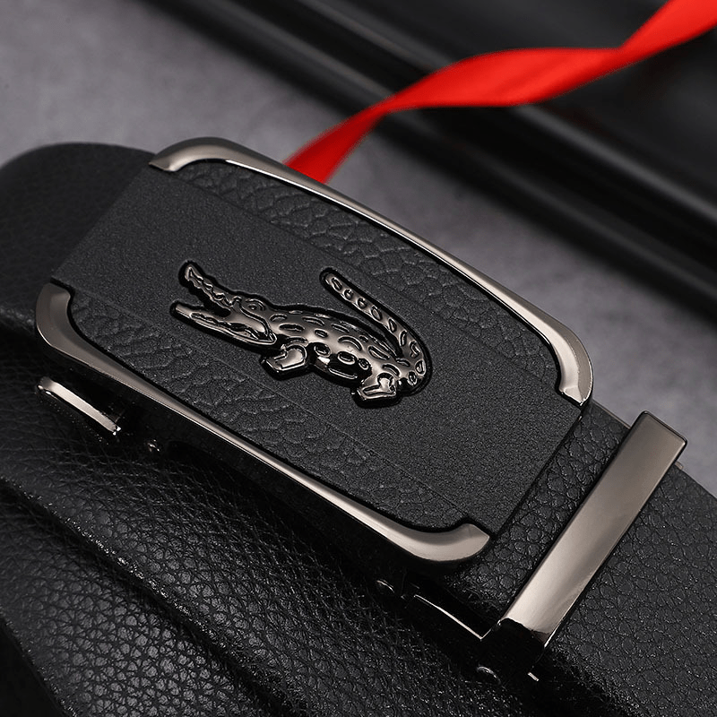 Men's Leather Belt Automatic Buckle Casual Business