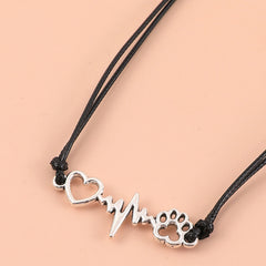 Dog Claw Wax Thread Woven Bracelet for Women