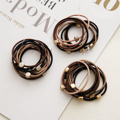 10pcs Star Shape Hair Tie Elastic Hair Rope Solid Ponytail Tie Hair Accessories
