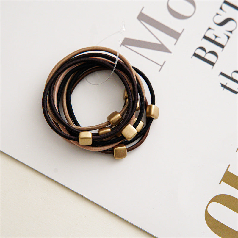 10pcs Star Shape Hair Tie Elastic Hair Rope Solid Ponytail Tie Hair Accessories