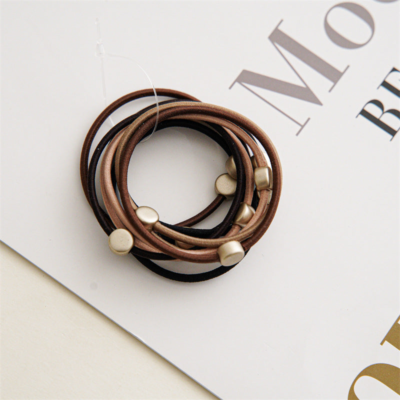 10pcs Star Shape Hair Tie Elastic Hair Rope Solid Ponytail Tie Hair Accessories