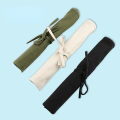 Canvas Paint Brush Holder Organizer 16 Slot Pockets Carry Pouch