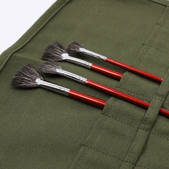 Canvas Paint Brush Holder Organizer 16 Slot Pockets Carry Pouch