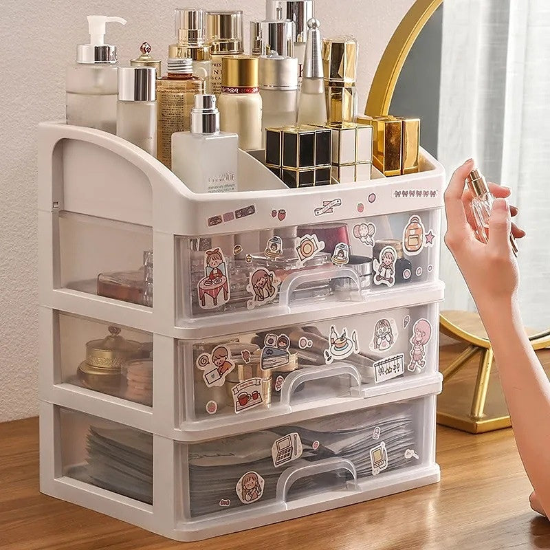 Large Capacity Makeup Organizer with Dustproof Drawer