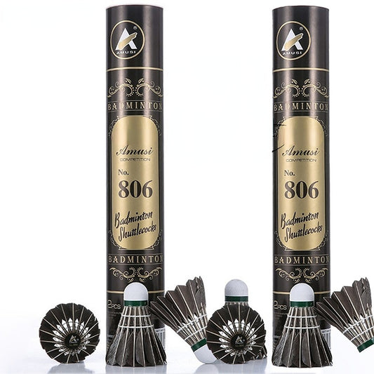 12pcs Goose Feather Badminton Shuttlecocks 77 76 Speed