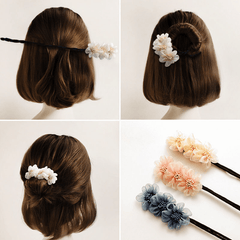 Flower Hair Bun Maker Chiffon Headband Hair Accessories
