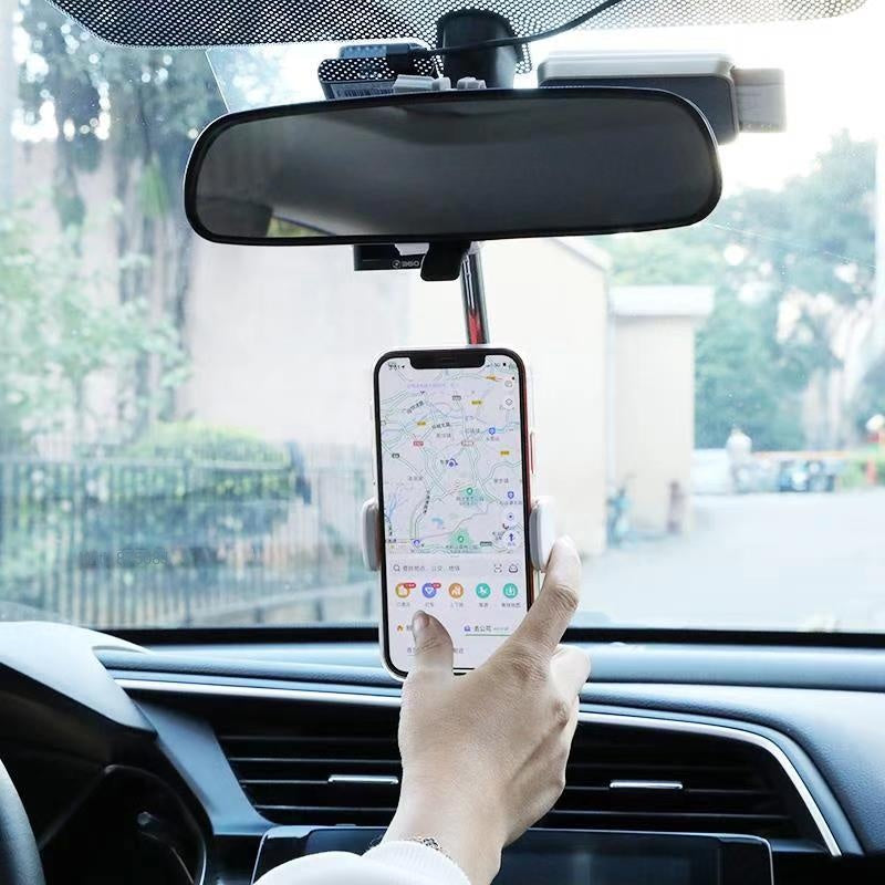 Car Rearview Mirror Holder Clamp for Phone