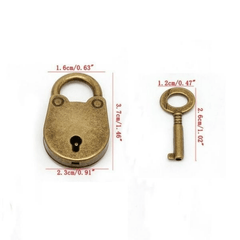Vintage Metal Lock and Key Padlock