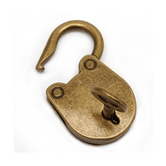 Vintage Metal Lock and Key Padlock