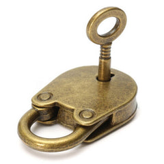 Vintage Metal Lock and Key Padlock