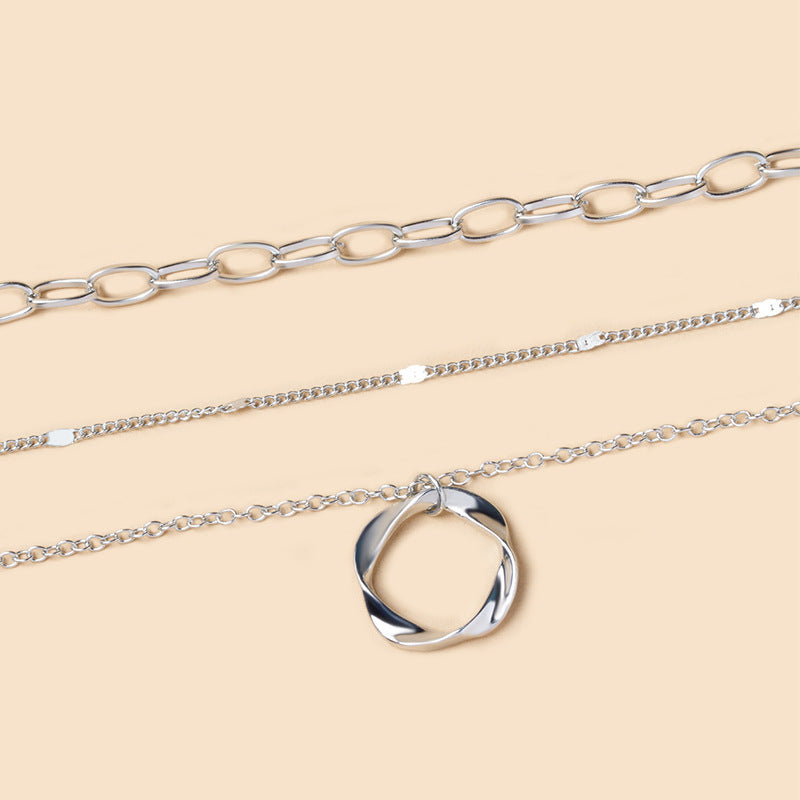 Vintage Golden Multilayer Chains Necklace For Women