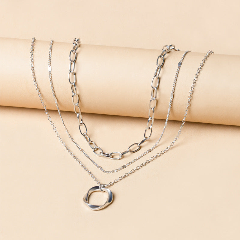 Vintage Golden Multilayer Chains Necklace For Women