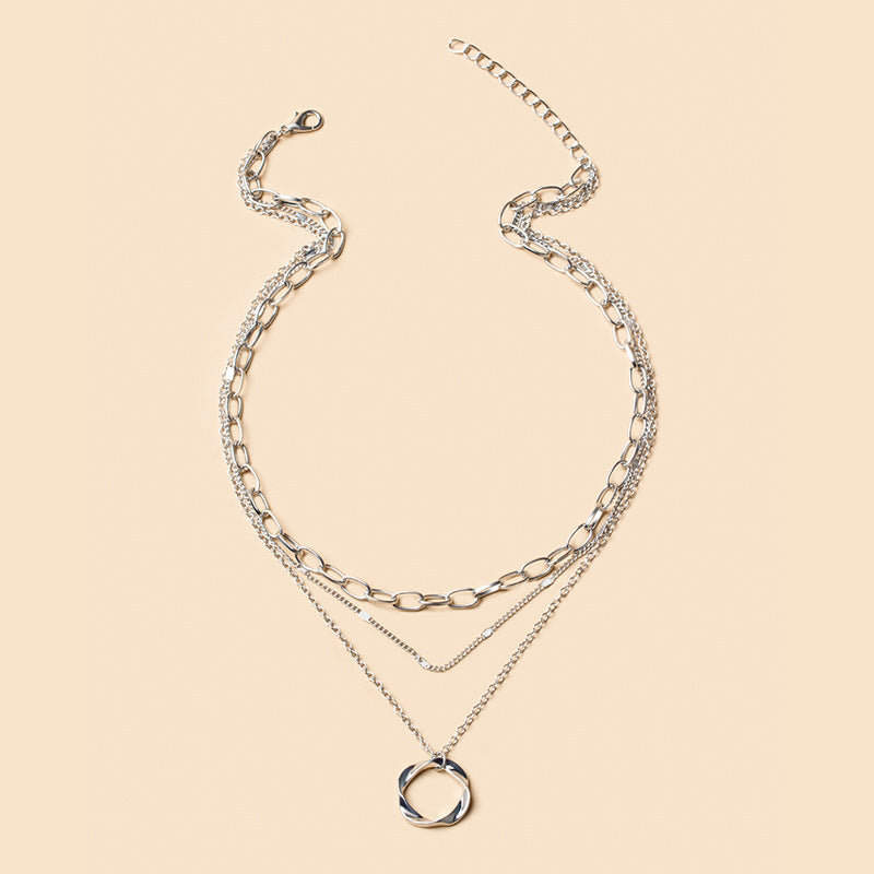 Vintage Golden Multilayer Chains Necklace For Women