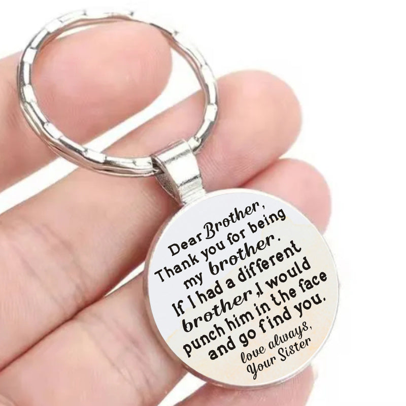 Brother Thank You Keychain Time Gem