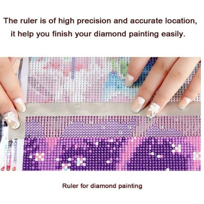 DIY Diamond Painting Cross Stitch Tools Ruler Drawing Square Round Diamond Embro