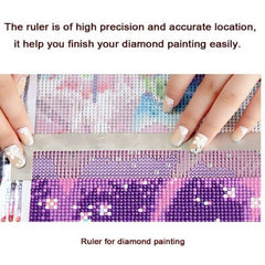 DIY Diamond Painting Cross Stitch Tools Ruler Drawing Square Round Diamond Embro