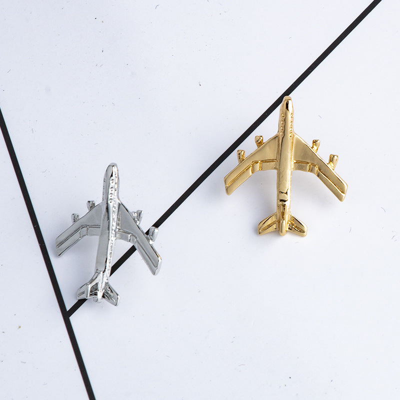 Airplane Brooch Japanese All Match Coat Decoration Retro For Men