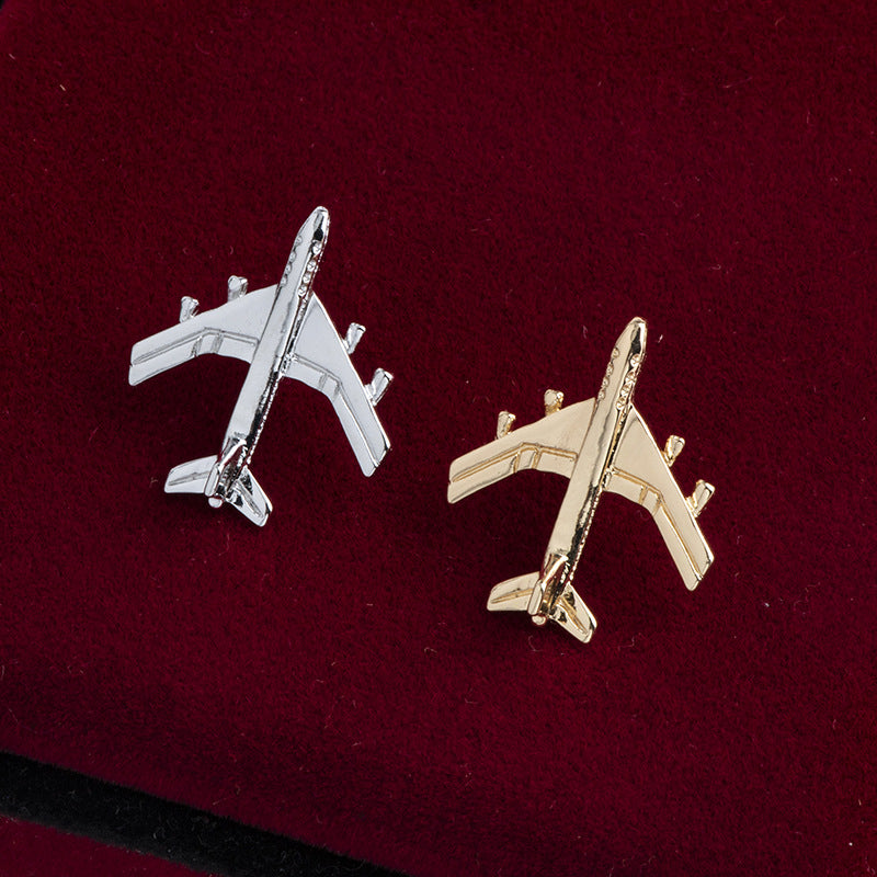 Airplane Brooch Japanese All Match Coat Decoration Retro For Men