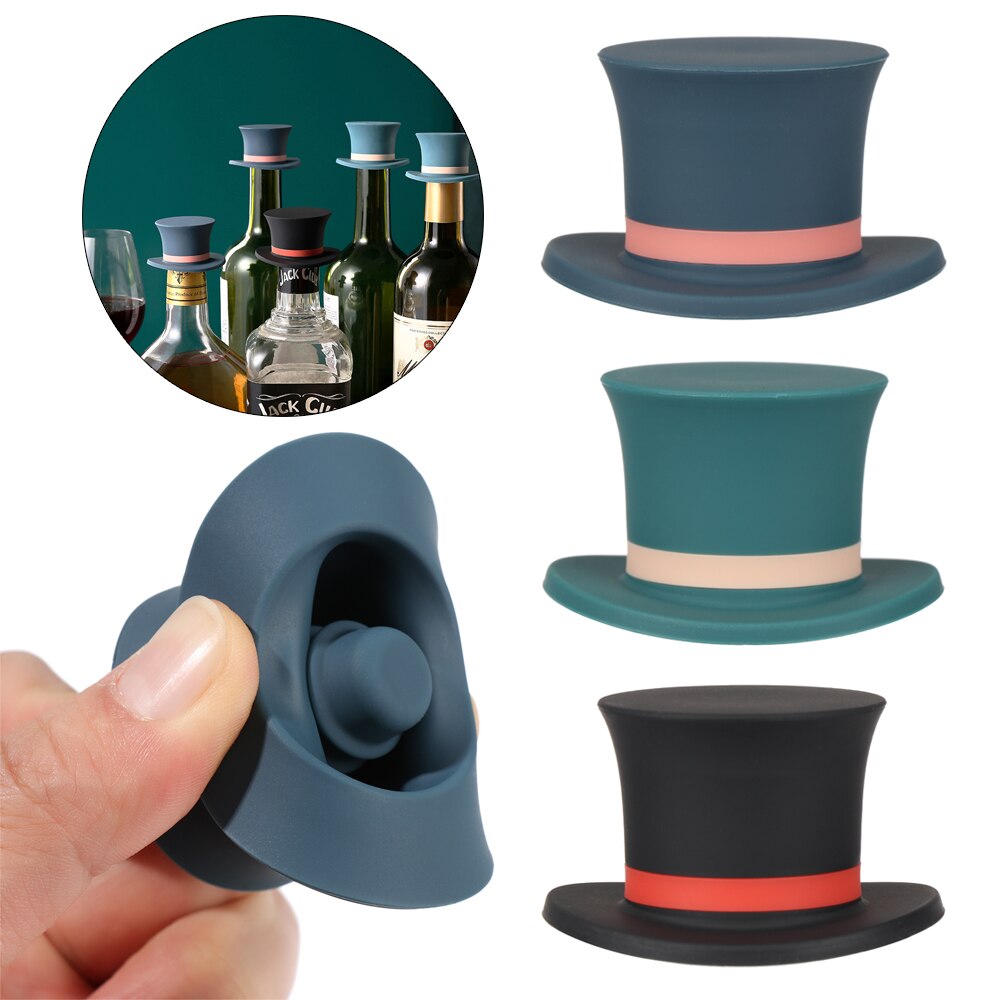 Hat Shaped Silicone Wine Stopper for Freshness