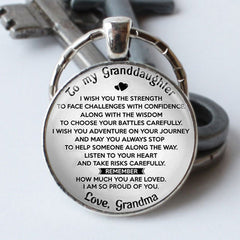 Time Gemstone Keychain for Granddaughter