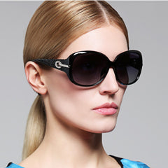 Vintage Oval Frame Oversized Sunglasses UV Protection Sunshade Eyewear Women