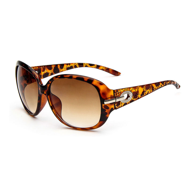Vintage Oval Frame Oversized Sunglasses UV Protection Sunshade Eyewear Women