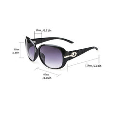 Vintage Oval Frame Oversized Sunglasses UV Protection Sunshade Eyewear Women