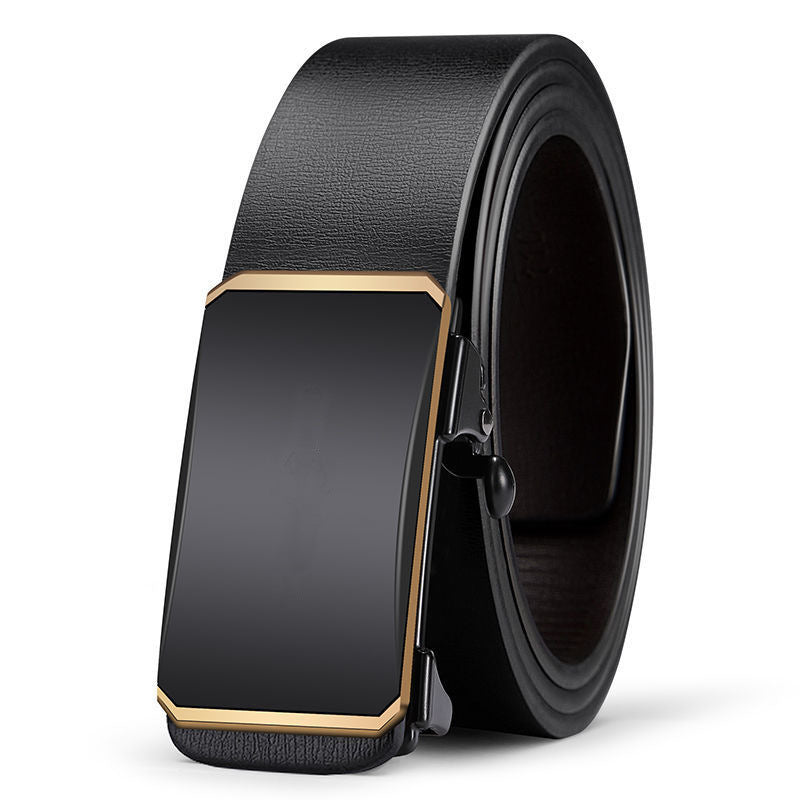 Men's PU Leather Automatic Buckle Business Belt