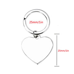 Heart Engraved Letters Key Chain