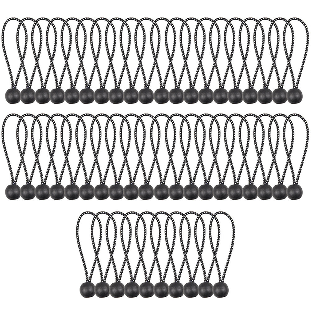 50pcs Elastic Bungee Cords - Secure Gear for Tents, Awnings, Canopies