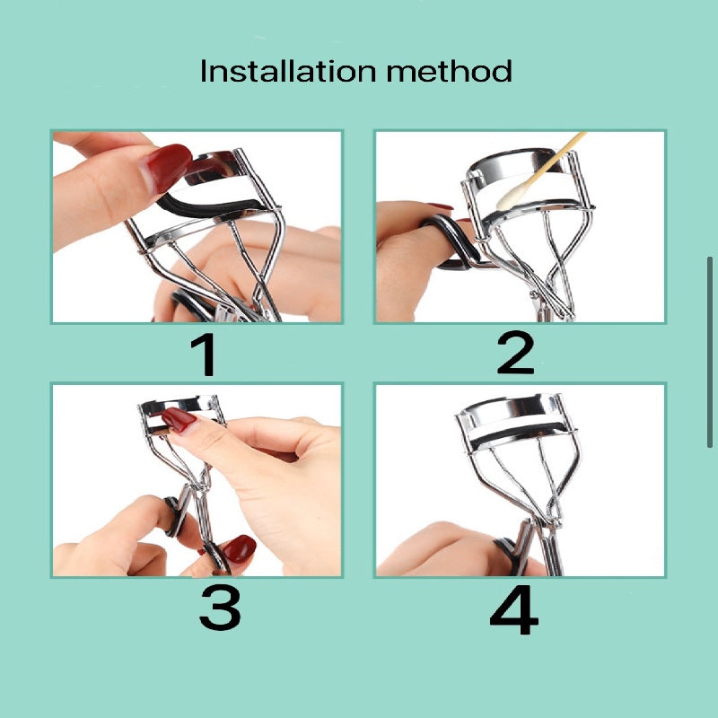 Silicone Rubber Refill Pads for Eyelash Curler with Storage Box