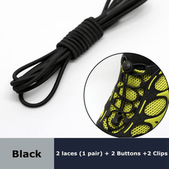 Elastic Round Shoelaces 1 Pair No Tie Locking Lazy Laces for Various Shoes