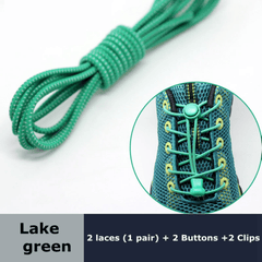 Elastic Round Shoelaces 1 Pair No Tie Locking Lazy Laces for Various Shoes