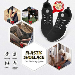 Elastic Round Shoelaces 1 Pair No Tie Locking Lazy Laces for Various Shoes