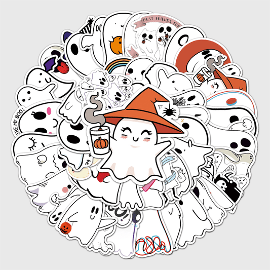50pcs Spooky Doodle Stickers DIY Waterproof Decorative Graffiti Stickers
