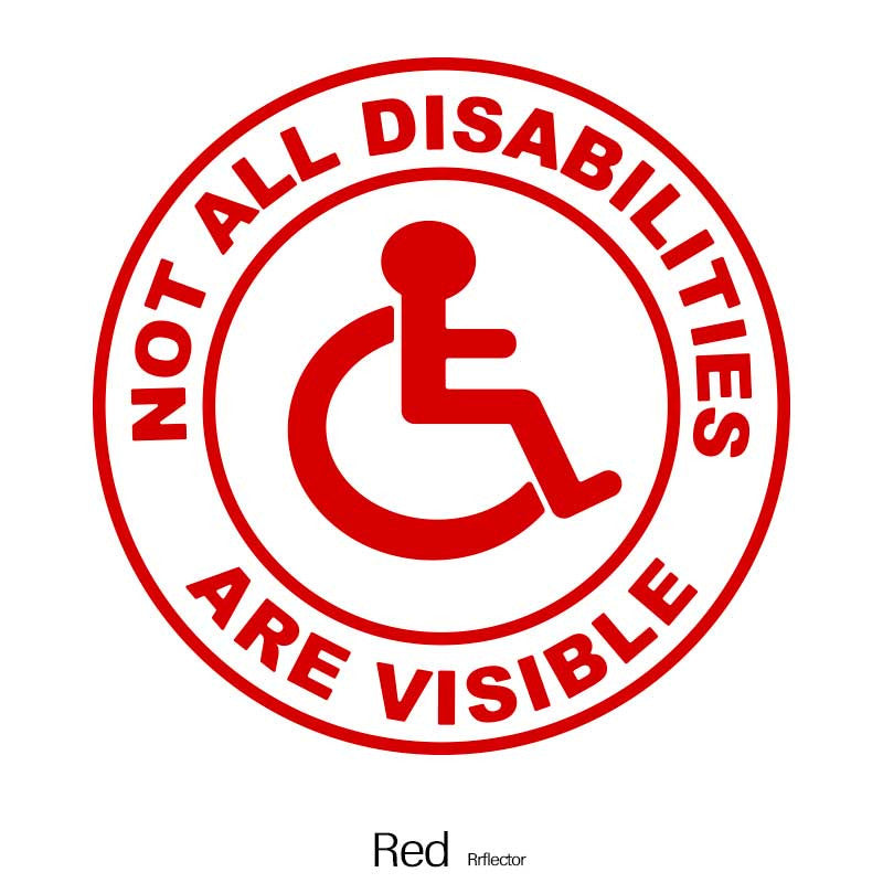 Invisible Disability Car Sticker Vinyl Decal