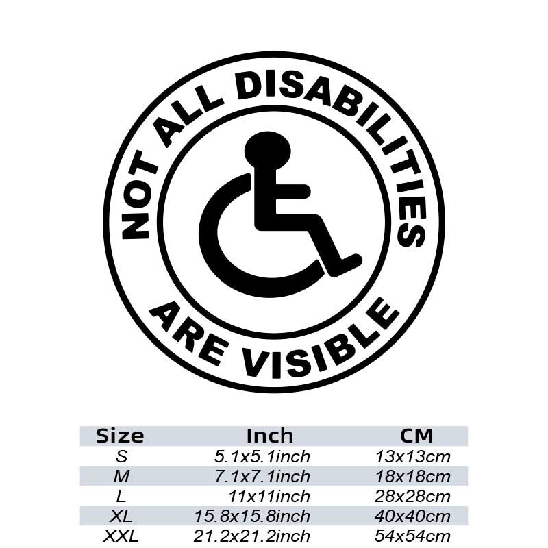 Invisible Disability Car Sticker Vinyl Decal