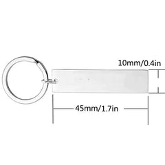 Couple Key Chain Safe Driving Stainless Steel