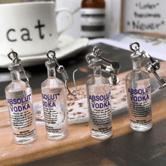 Y2K Vodka Wine Bottle Drop Dangle Earrings Resin Simulation Transparent
