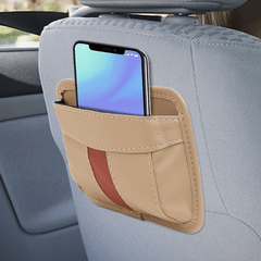 Pu Leather Car Storage Bag Multifunctional Small Pocket Organizer