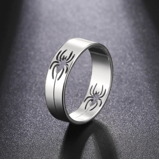 Hollow Spider Stainless Steel Ring For Women Jewelry Gift