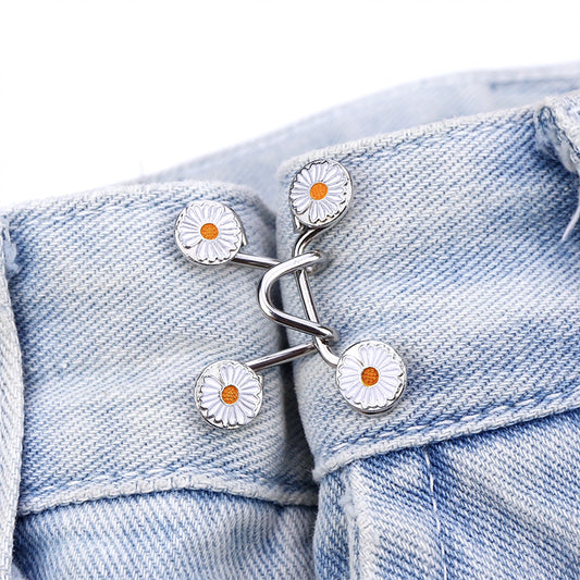 10pcs Waist Retracting Jeans Buckle Metal Button