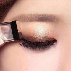Portable Two Tone Eyeshadow with Smooth Matte Finish and Matching Brush