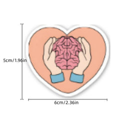50PCS Mental Health Graffiti Stickers Notebook Helmet Removable Stickers
