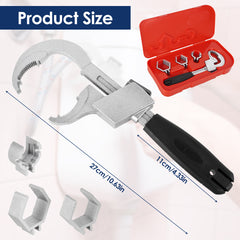 Adjustable Water Pipe Spanner With 3 Card Slots Universal Repair Tool