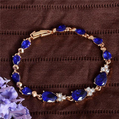 Amethyst Vintage Bracelet Inlaid Zircon Faux Gemstone Bangle